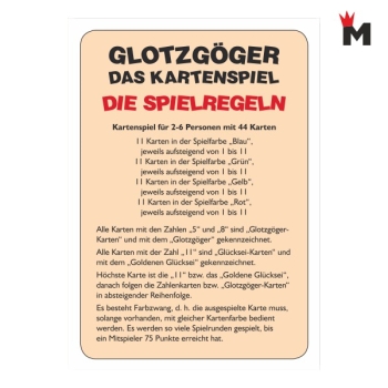 Kartenspiel GLOTZGÖGER (Spielanleitung Seite 1)
